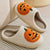 Halloween Pumpkin Slipper Fluffy, JackOLantern Slipper, Halloween Slipper, Spooky Slipper, Cute Fall Slipper, Spooky Season Slipper - Tallys